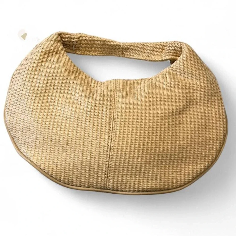Moda Luxe Natural‎ Straw Hobo Bag